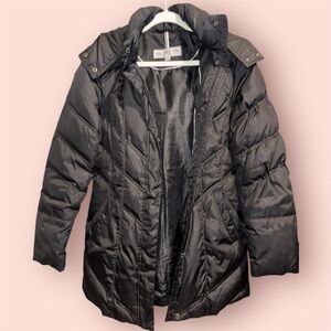 Andrew Marc New York Faux Fur Trimmed Hooded Down Puffer Parka Jacket